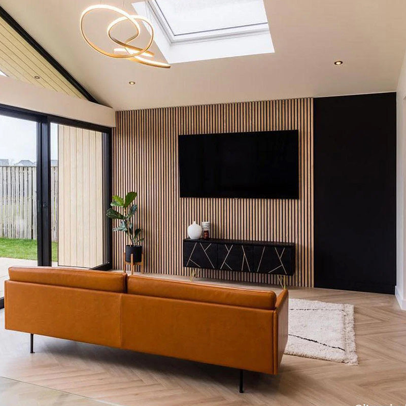 Acoustic Wood Slat Wall Panel – 240cm Oak Veneer