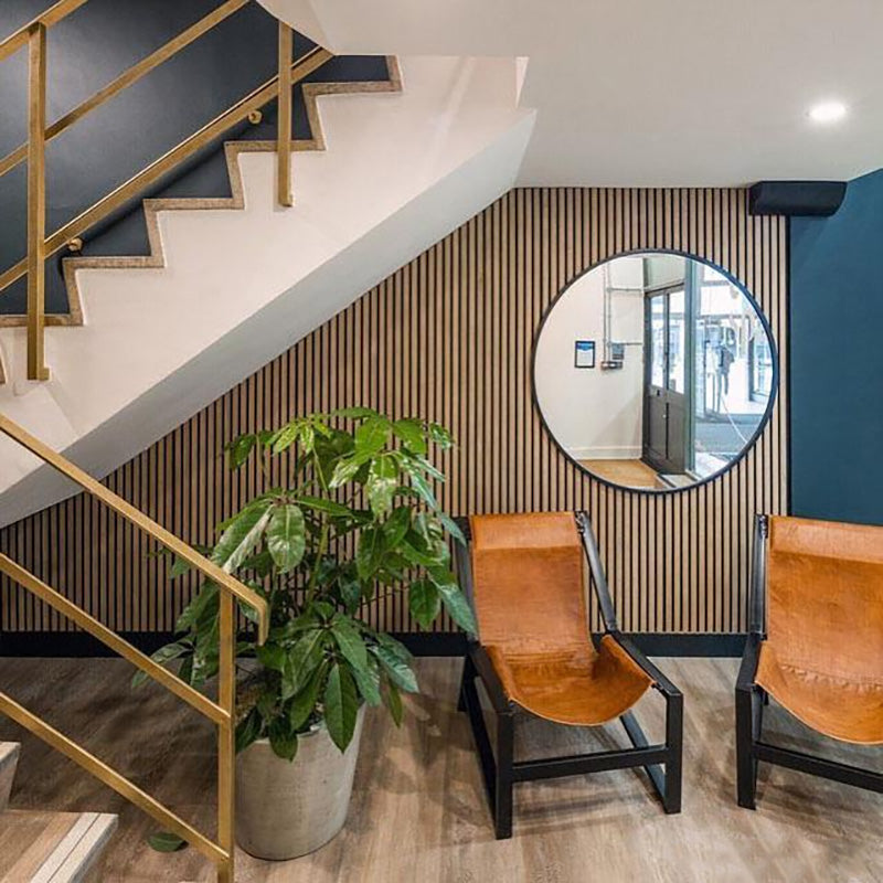 Acoustic Wood Slat Wall Panel – 240cm Oak Veneer