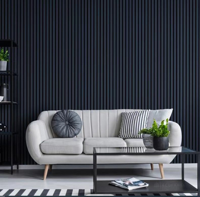 Acoustic Timber Wall Panel – Black Veneer – 2700mm