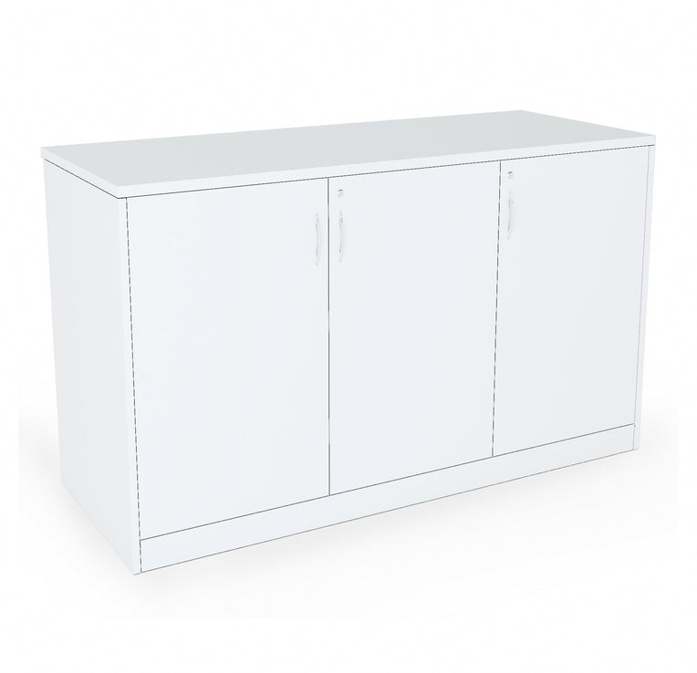 Hinged Door Credenza 900 High 1500mm wide model showing three door configuration