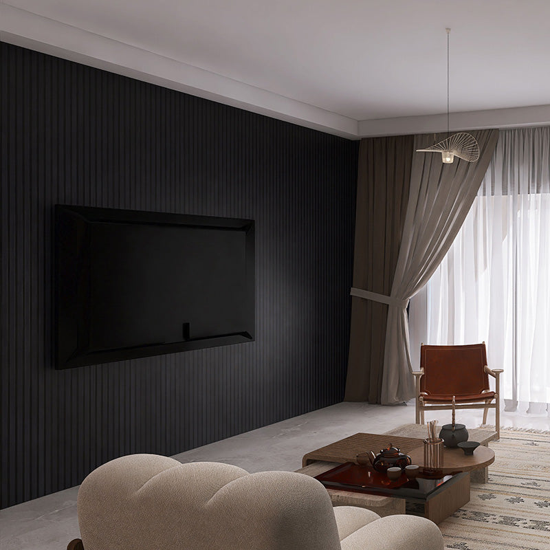 Acoustic Timber Wall Panel – Black Veneer – 2700mm