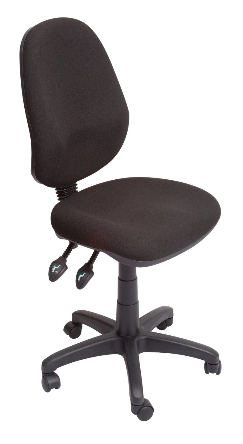 EC070CH High Back Ergo Operator Chair in black fabric front view