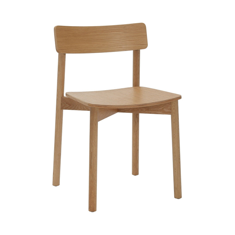 Arlo Chair American Oak front angled view in natural timber finish
