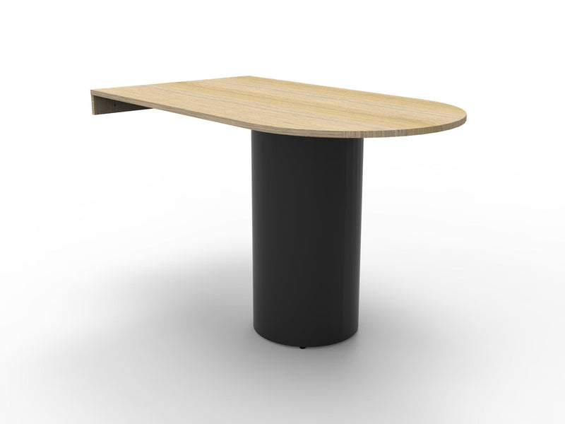 Drum Base D End High Bar natural oak top with black drum base