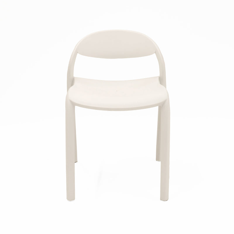 Flexi Junior Stacking Chair in white on a plain studio background
