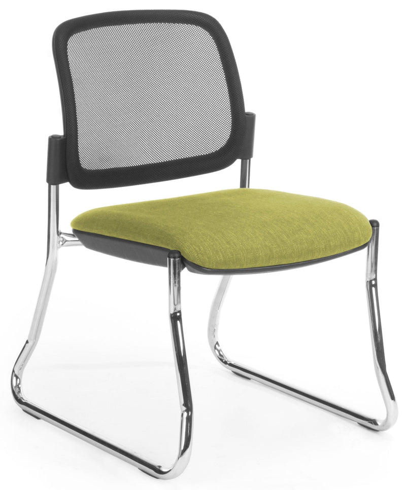 Venice Mesh Sled Chrome Frame Chair
