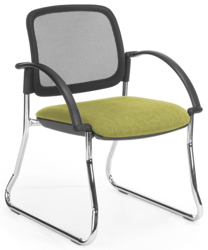 Venice Mesh Sled Chrome Frame With Arms