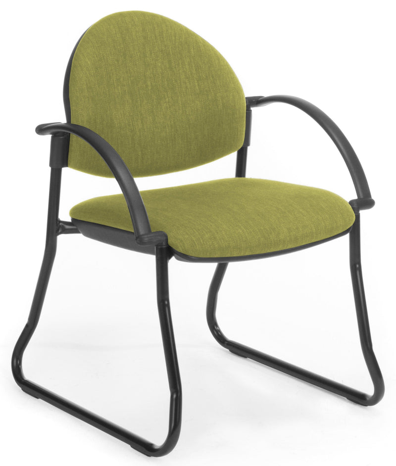 Venice Round Sled Black frame With Arms