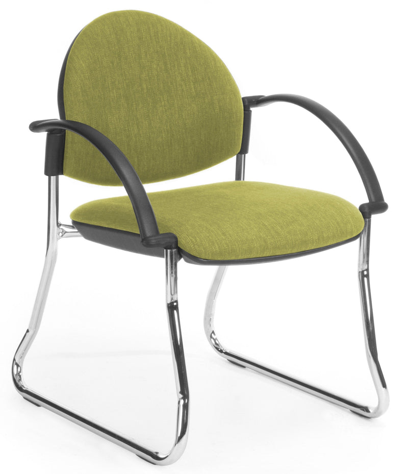 Venice Round Sled Chair with Arms