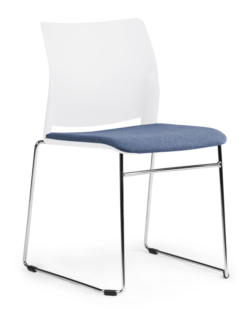 CS O2 Sled White Visitor Chair