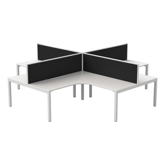 Cubit + Connect 30 Four Person Corner Cluster – 4 Screens - Four Person Cluster - pimp-my-office-au