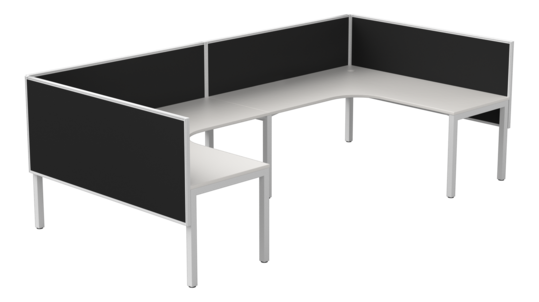 Cubit + Connect 30 Two Person Corner Cluster – 4 Screens - Two Person Cluster - pimp-my-office-au