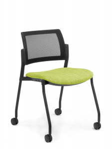 Altus Side Chair upholstered visitor chair with black mesh back for office meeting rooms