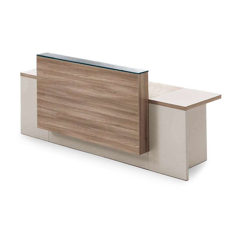 CONELLI Reception Desk 240cm - Light Walnut