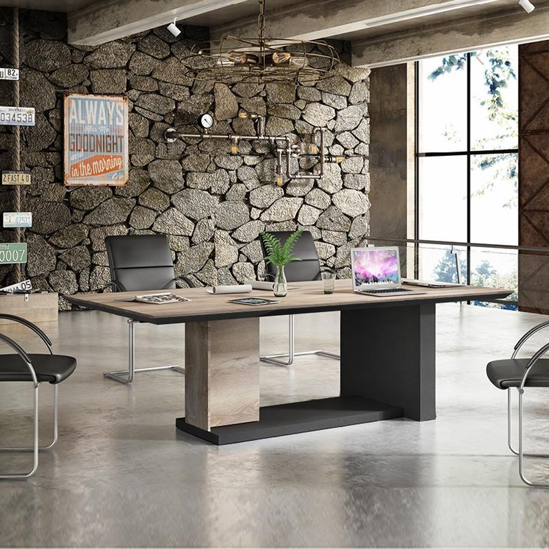 ZEA Boardroom Table 2.4M - Mahogany Colour