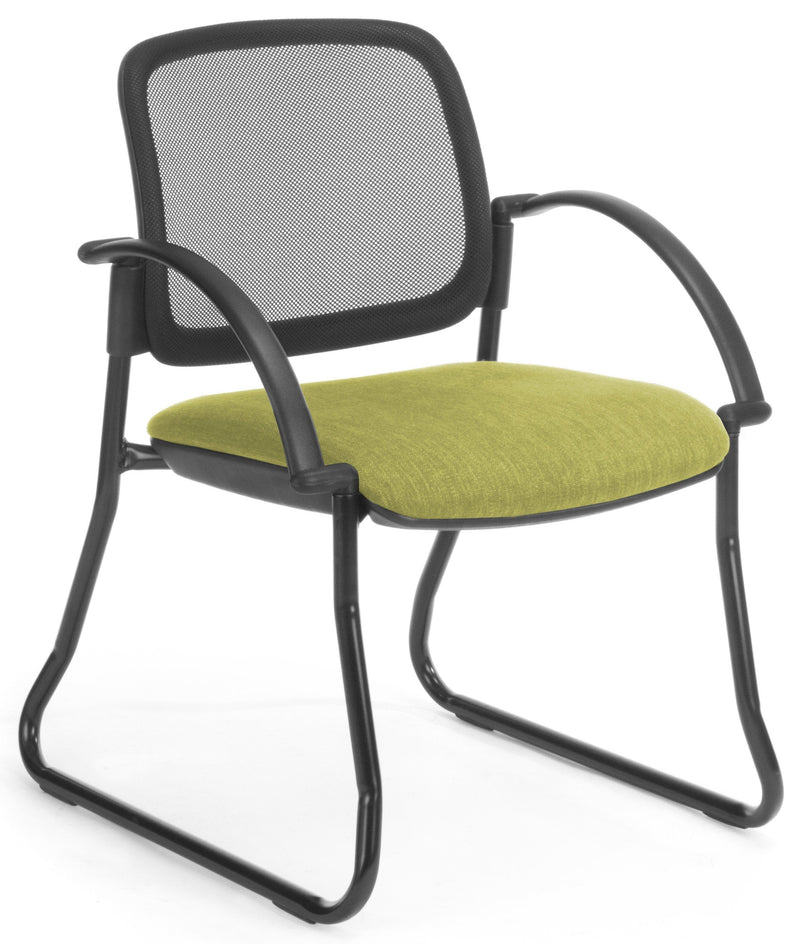 Venice Mesh Sled Chair Black frame