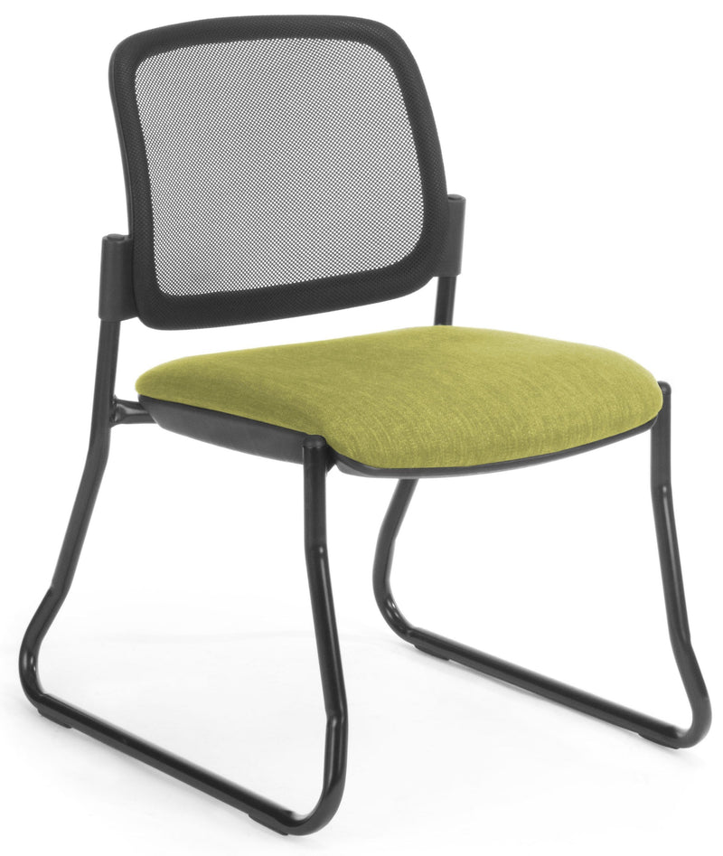 Venice Mesh Sled Black frame Chair
