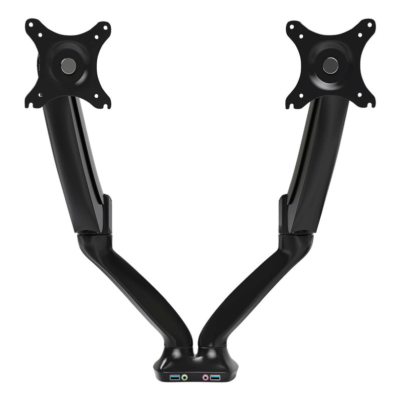 Glide Monitor Arm - Double monitor arm - black monitor arm