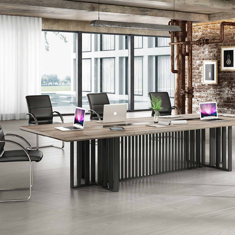 Vantage 2400 Boardroom Table angled in an office setting with cable panel visible