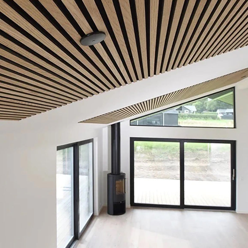 Acoustic Wood Slat Wall Panel – 240cm Oak Veneer