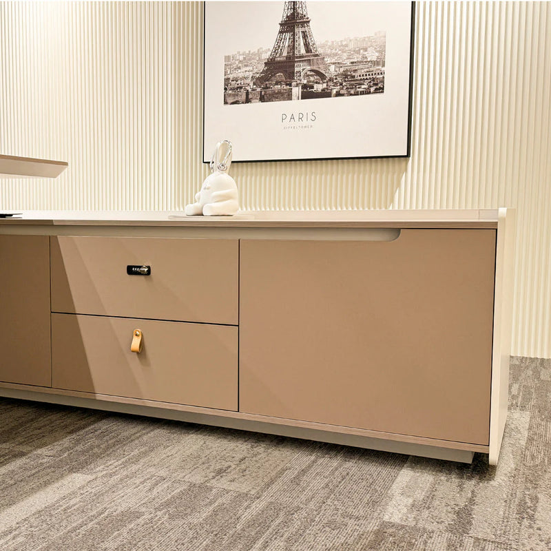 white executive office desk with return in professional office environment
