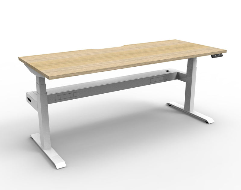 Boost+ Single Sided Workstation with Cable Tray height adjustable office desk