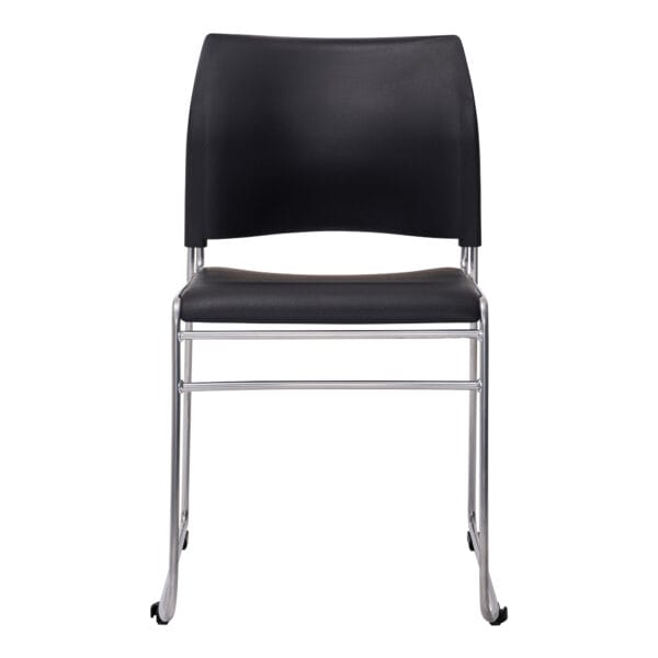 Maxim Sled Base Chair silver frame