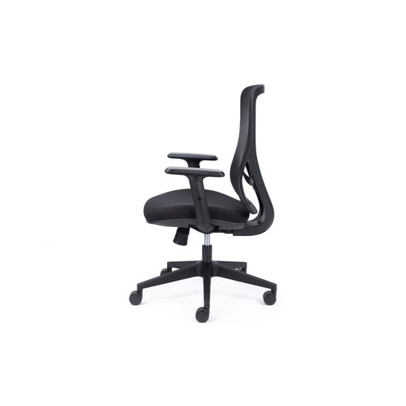 Adjustable office chair with breathable mesh back support