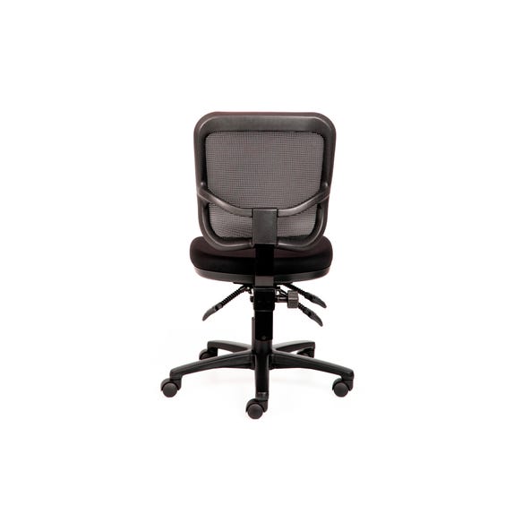 Modern office chair with moulded foam seat and mesh back
