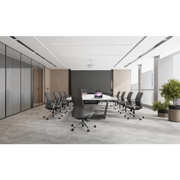 Black leather executive chair for modern office and boardroom spaces