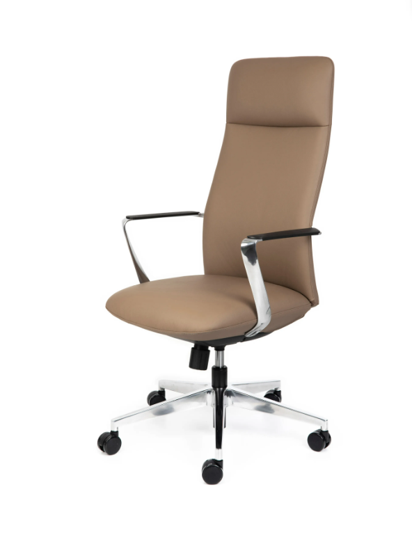 Premium tan leather executive chair for modern office interiors