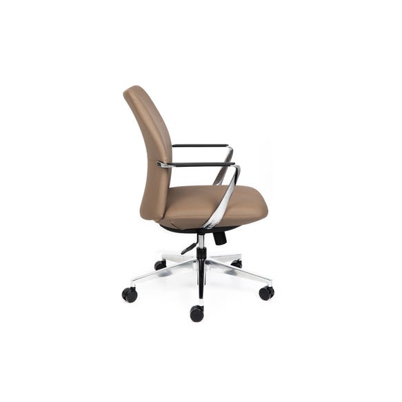 CSXpress Director Mid Back tan leather office chair