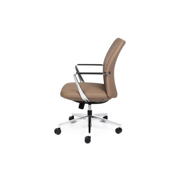 Tan leather boardroom chair for commercial office interiors