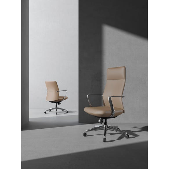 Premium boardroom office chair with ergonomic leather seating