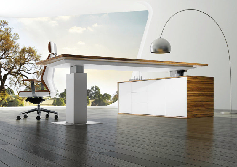 Evolution Executive Height Adjustable Desk with Buffet