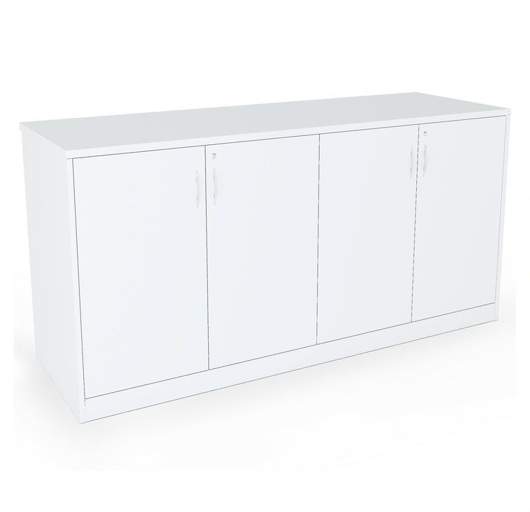 Hinged Door Credenza 900 High 1800mm wide office storage cabinet with four hinged doors