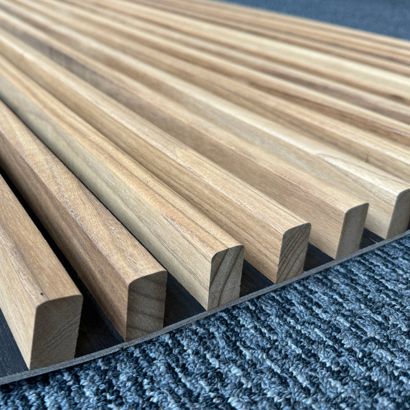 Hardwood Batten Wall and Ceiling Cladding – Oak & Black – 2400mm x 600mm