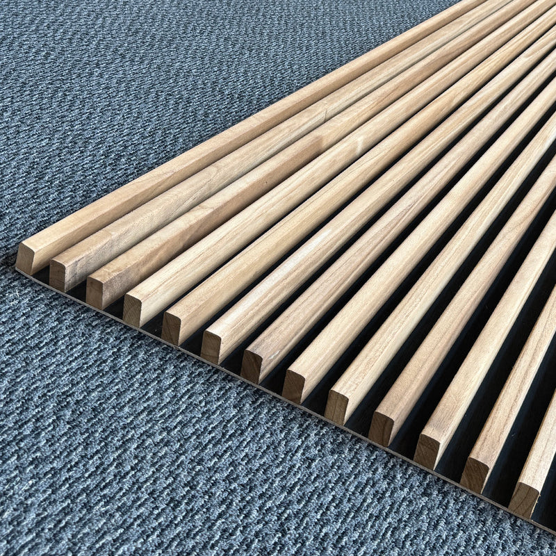 Hardwood Batten Wall and Ceiling Cladding – Oak & Black – 2400mm x 600mm
