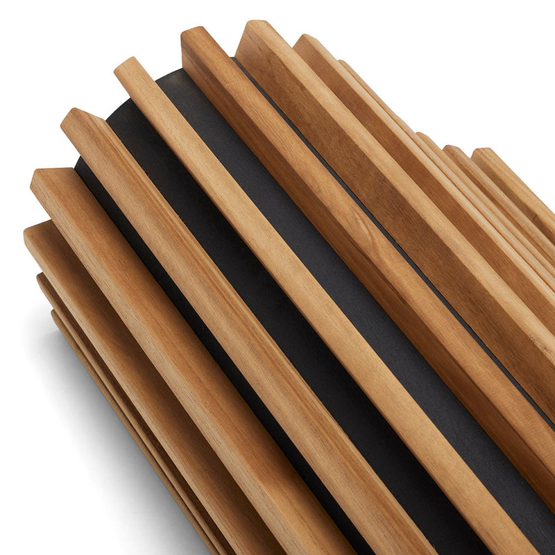 Hardwood Batten Wall and Ceiling Cladding – Oak & Black – 2400mm x 600mm