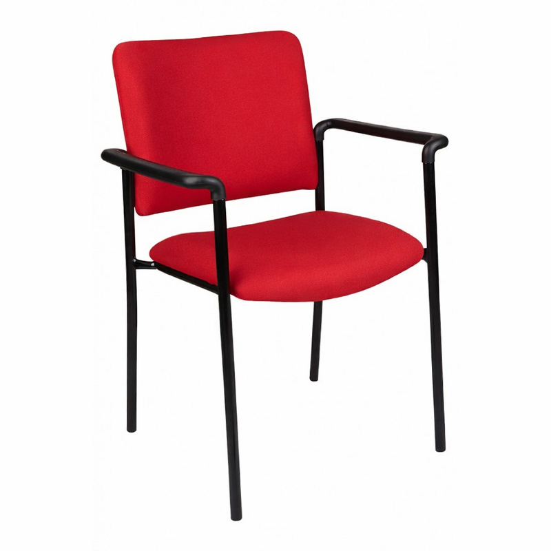Lazer 40 Straight Arm Chair commercial chair with arms red vinyl or fabric