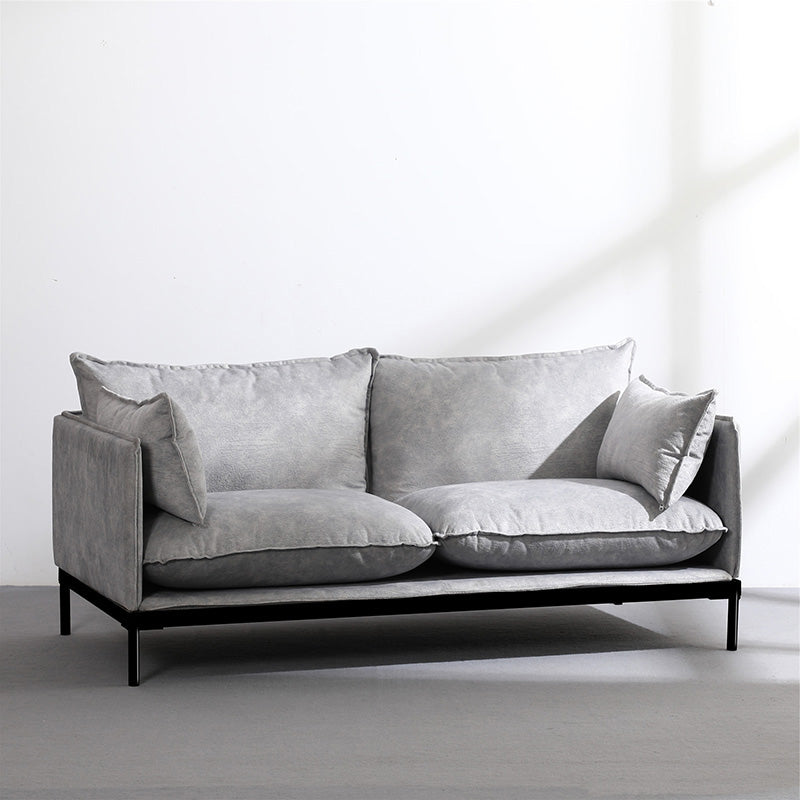 Linear Comfort 2 Seater Lounge modern velvet commercial sofa with metal frame