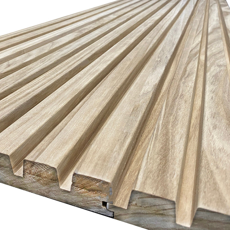Solid Oak Slat Wall and Ceiling Cladding – 2700mm x 560mm | Indoor & Outdoor Use