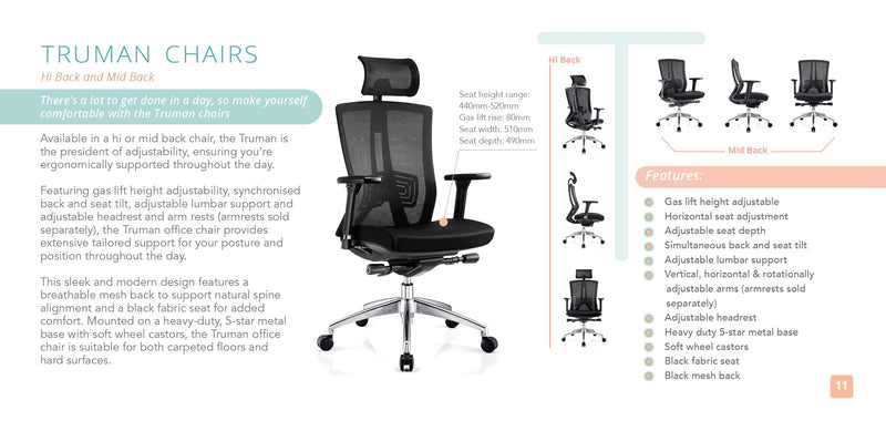 Truman Mid Back Chair