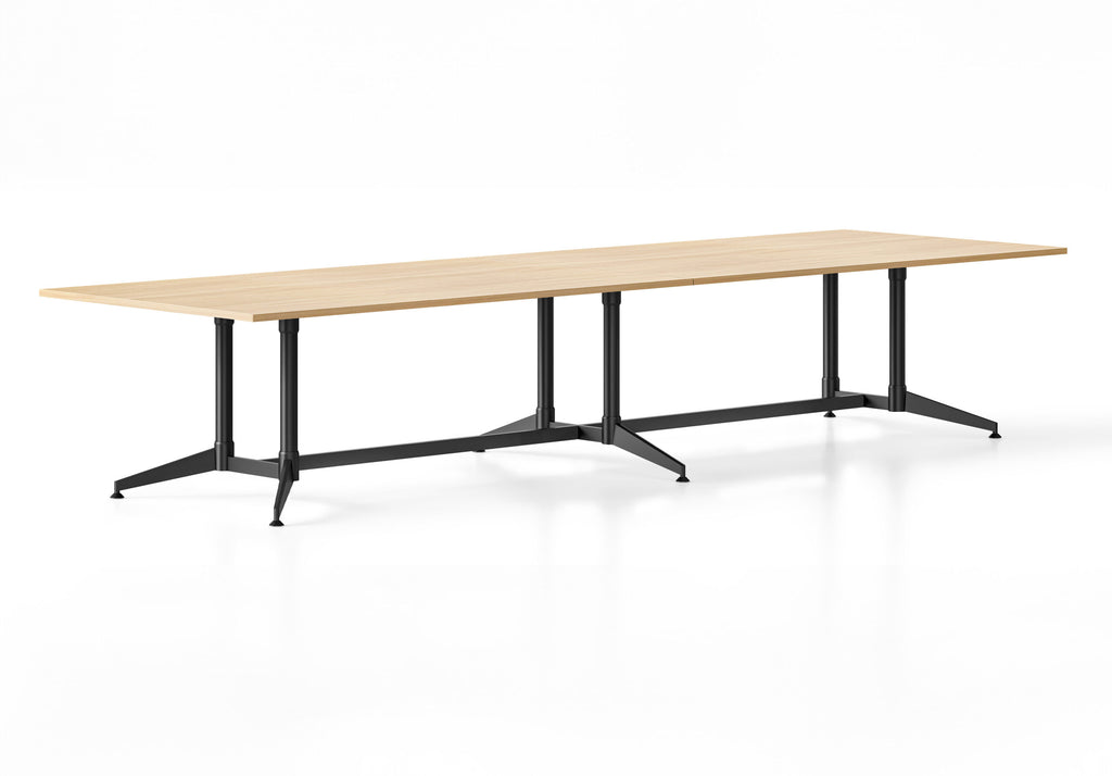Typhoon Boardroom Table Black Frame large commercial meeting table with black powdercoated steel base