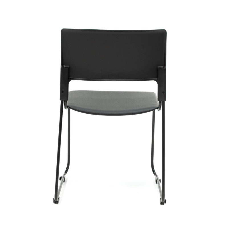Stackable training chair with padded black vinyl seat option