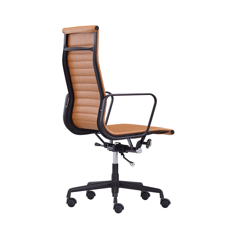 Bruno High Back Executive Chair in tan PU upholstery