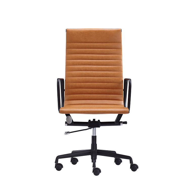 Bruno High Back Executive Chair in tan PU upholstery