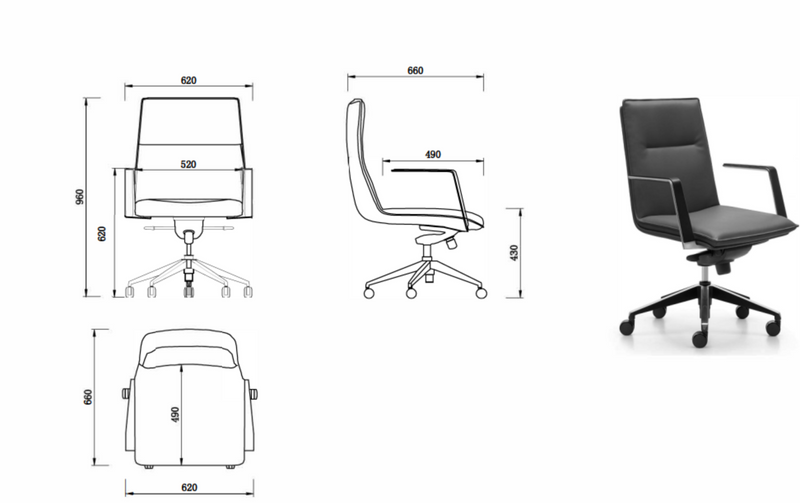 Mirage Medium Back Chair
