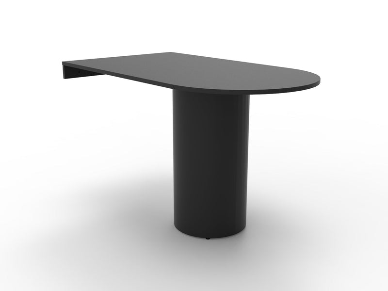 Drum Base D End High Bar black melamine top with black drum base