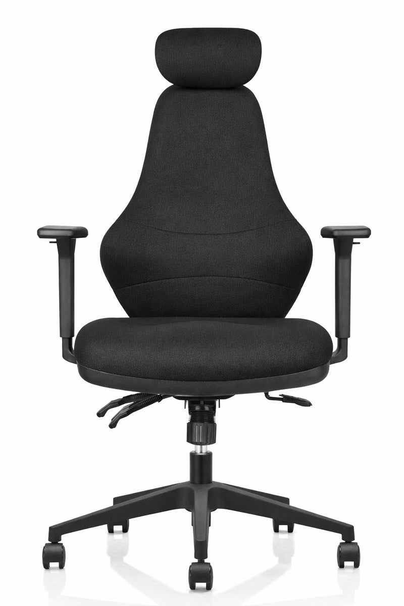 Ergora High Back Posture Chair angled view showing high back and headrest